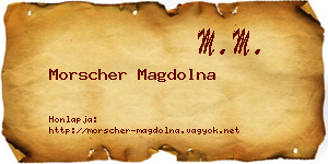 Morscher Magdolna névjegykártya